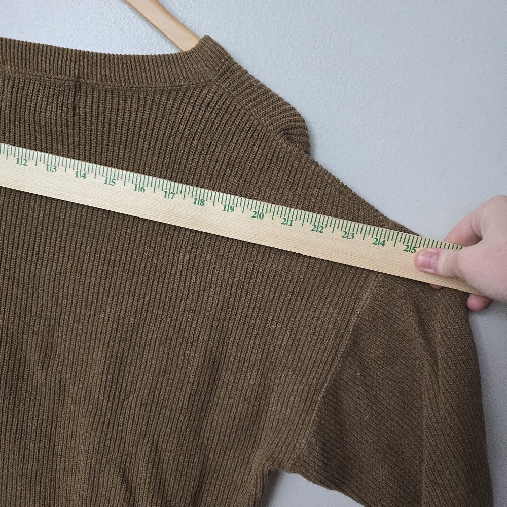 Vtg Eddie Bauer Shirt Men's S Brown Thermal Waffle Knit Heavyweight Grunge Y2K - Picture 6 of 8